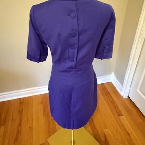 J. Crew Deep Purple Wool Dress